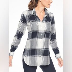 Athleta Petites Heat Gen Flannel Shirt LP